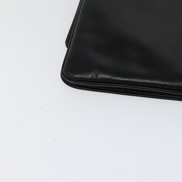 LOEWE Shoulder Bag Leather Black Gold Auth SW994